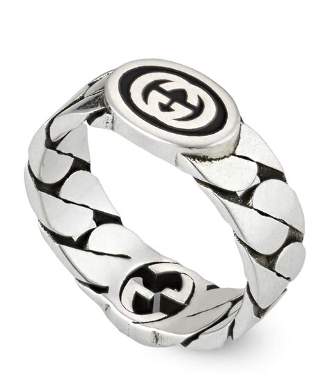 gucci interlocking g silver ring with dots|Gucci interlocking g ring sandals.